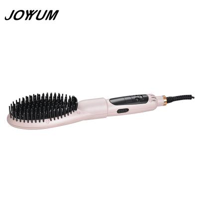 China 2022 Professional Mini Hotel Hair Straightener Brush 2 in 1 for sale