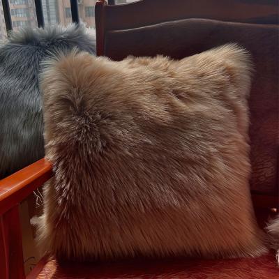 China Europe Faux Fur Throw Pillow Cover For Sofa Couch Or Bed for sale