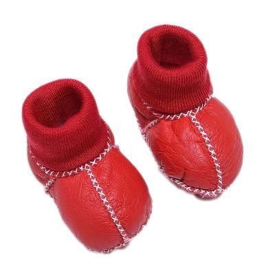 China Genuine Waterproof Sheepskin Baby Boots Handmade Baby Boots Australian Sheepskin For Boys Girls for sale