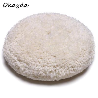 China Okayda Strong Longevity Dual Side 7 Inch Wool Polish Pad Buffing Pad For Car for sale