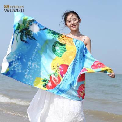 China QUICK DRY manufacturers wholesale custom large microfiber towel beach towel for sale