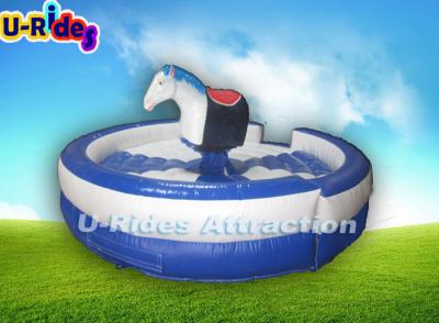 China Round White Horse Riding Simulator Exercise Machine With Air Blower for sale