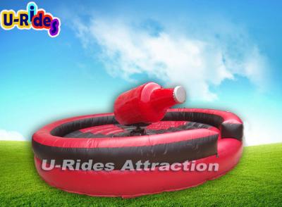 China Red Bottle Shape Mechanical Rodeo Bull Professional With Five Meter Black Mat for sale