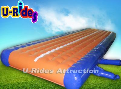 China Air Sewing Orange Gymnastics Air Track , Inflatable Air Tumble Track For Cheerleading for sale