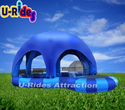 China Blue Adult Round Inflatable Swimming Pools Tent With Hot Welded 6m x 6m x 0.65m for sale