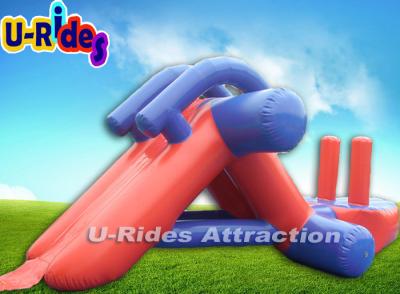 China Purple Safety Inflatable Aqua Park / Inflatable Pool Water Slides Rentals for sale