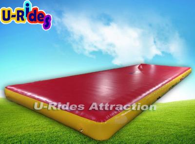 China 0.6mm PVC Red Trampoline tumble track 8m Flat Inflatable Air Tumble Track for sale