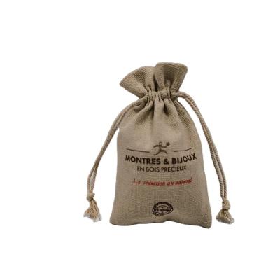 China Customized Recyclable Jute Clear Hessian Sack Clear Canvas Sack With Window With Drawstring And Printed Logo Wholesale for sale