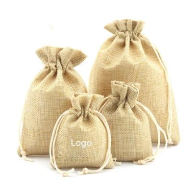 China Eco Friendly Eco Friendly Canvas Pouches Packaging Custom Jute Bag Drawstring Jewelry Food Gift Pouch for sale