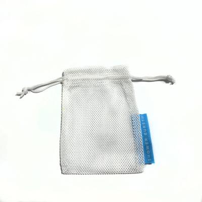 China ECO FRIENDLY NET Drawstring Gift Bag RPET BAGS FOR SOAP MESH BAGS REUSABLE MESH PRODUCT BAGS for sale