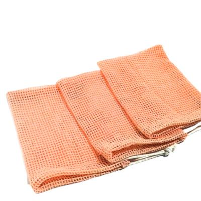 China Wholesale Recyclable Colorful Natural Cotton Mesh Soap Bag Small Mesh Cosmetic Bag for sale