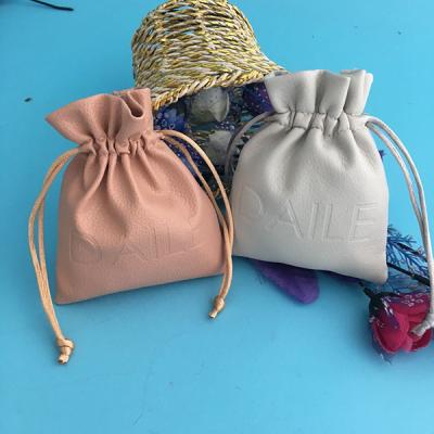 China Excellent Quality Best Selling Eco Friendly Faux Leather Drawstring Jewelry Pouch for sale