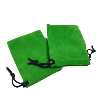 China Wholesale Custom Recyclable Logo Printed Suede Jewelry Pouch Drawstring Gift Bag for sale