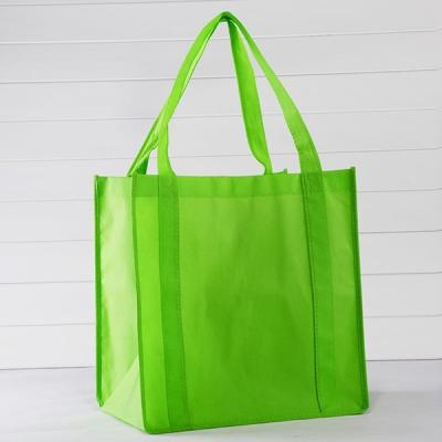 China Reusable Non Woven Handled Grocery Shopping Bag Tote Bag With Custom Printed Logo for sale