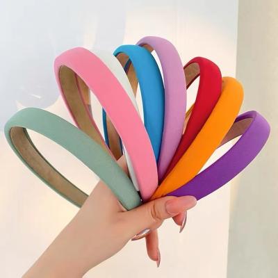 China Trendy All-match circle candy red soft color hair wash hair clip external beginning simple headband women for sale