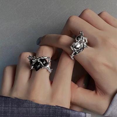 China Fashion FASHIONABLE net red ring set combination personality tidal cold wind opening ladies index finger ring adjustable for sale