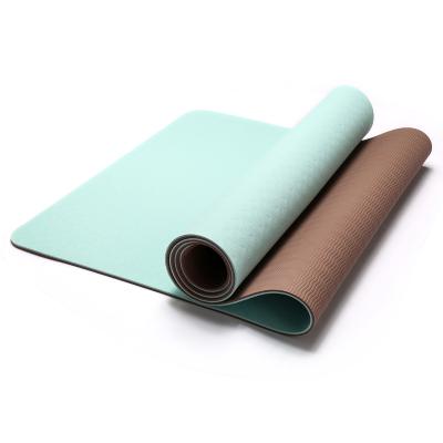 China Keepeak Fitness Equipment 6mm Yoga Equipment 6mm Yoga Mat Exporter Double Layer Anti-Slip Tape Fitness Yoga Mat Waterproof/Eco-Friendly/Non-Slip Tape for sale