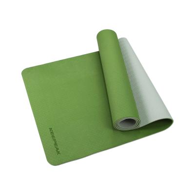 China Keepeak 6mm Band Yoga Mat With Carrying Strap For Excerse Waterproof/Eco-Friendly/Non-Slip Fitness and Yoga 8mm Thick for sale