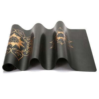 China Waterproof / eco friendly natural rubber fitness pilates PU yoga mat eco-friendly Keepeak 5mm custom logo for sale