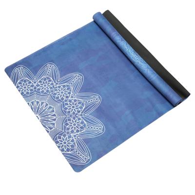 China Waterproof / Keepeak Eco-friendly 100% Natural Rubber OME Print Suede Rubber Yoga Mat Custom Made for sale