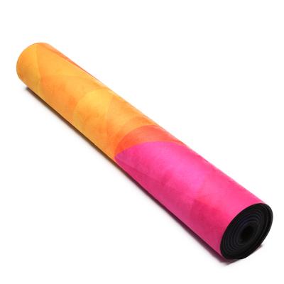 China Custom Made Suede+Natural Rubber Anti-slip High Quality Durable Natural Rubber Foldable Yoga Mats Keepeak Waterproof Foldable Mats for sale