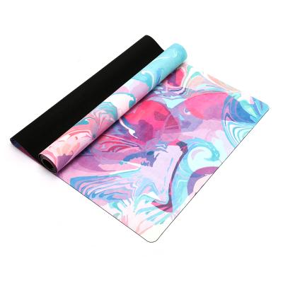 China Wholesale Rubber Suede+Natural Keepeak Costom Printing Thick Yoga Mats By Professional Manufacturers for sale