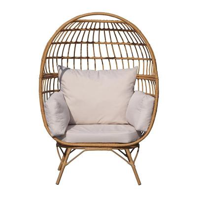 China Modern Wicker Synthetic Egg Chair Sets Apple Shape Rattan Support Chair for sale