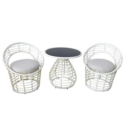 China Modern Outdoor Garden Furniture Set of 3 Piece Rattan Patio Bistros for sale