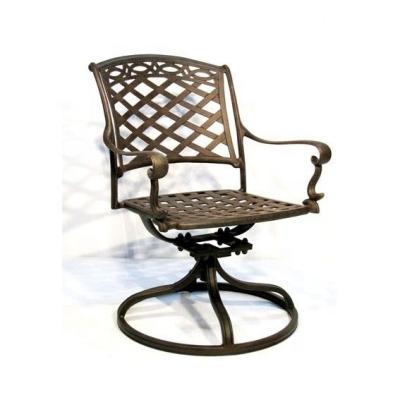 China Durable High End Classic All Swivel Chair Aluminum Metal Patio Cast Alum Chair Outdoor Patio Furniture for sale