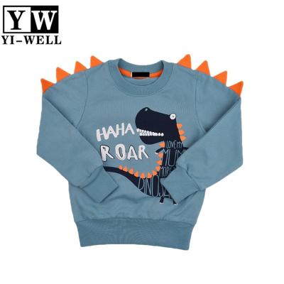 China Anti-pilling High Quality Boys 100 Cotton Crewneck Dinosaur Print Sweatshirt for sale