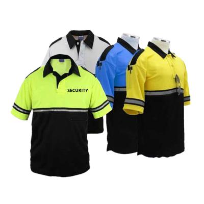 China Custom Logo Breathable Made Men Women Strength Hi Short Sleeve Safety Quick Dry Safety Uniform Polo Shirts for sale