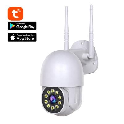 China Human Motion Tracking Factory OEM 3MP Smart Life Tuya 2 inch ptz dome auto tracking outdoor camera with colorful night vision for sale