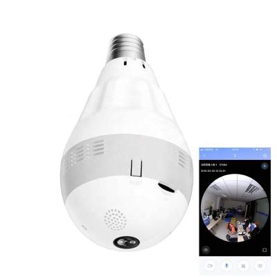 China NIGHT VISION Factory Price 360 ​​Degree Camera 1.44mm HD Fisheye Night Visoin WIFI Wireless Hidden Bulb Hidden Panoramic Camera for sale