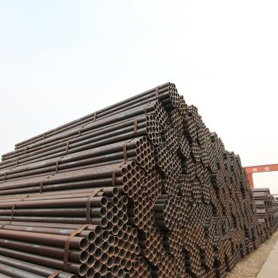 China Round ASTM A500 gr. of gas pipe boiler diesel oil pipeline black. A hot rolled welded carbon steel pipe for sale