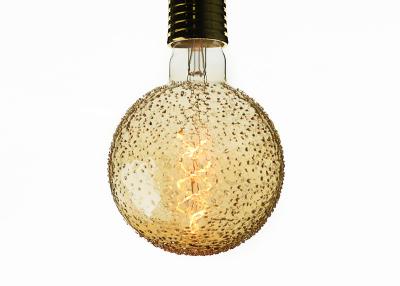 China Special Globe Spiral Filament Bulb , G125 Dandelion Amber Edison Style LED Bulb for sale