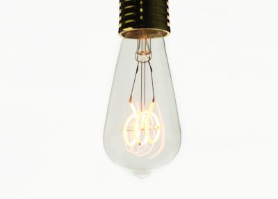 China ST64 Edison LED Light Bulb Amber Dimmable 4 Watt Spiral Filament 2300k for sale