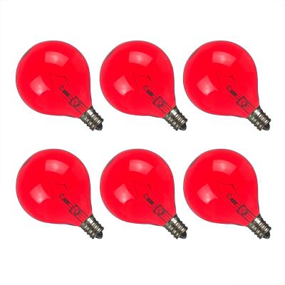 Chine L'ampoule incandescente la plus durable pour la couleur rouge Dimmable G50 de réchauffeur de cire arrondissent les ampoules incandescentes de 25 watts à vendre