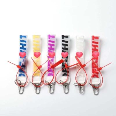 China Wholesale Bright Color Soft Transparent PVC Off Key Sneaker Lanyard Wrist Chain Ouch Key Chain for sale