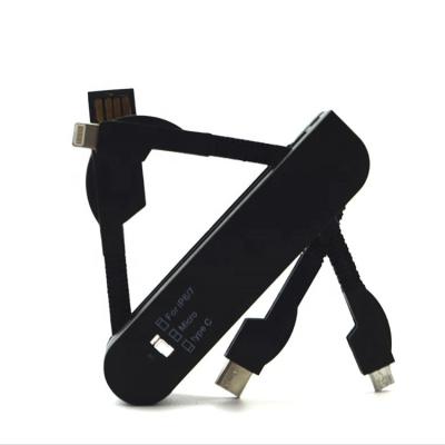 China Four Core High Quality Best Selling 3 In 1 Swiss Army Knife Charging Usb Data Cable for sale