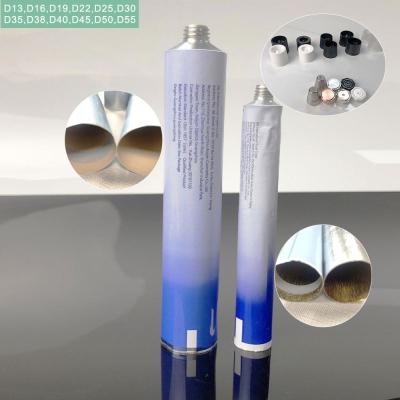 China Recyclable and eco friendly for soft open cosmetics suppliers hand cream packaging cosmetic tube aluminum paint empty collapsible aluminum tubes for sale