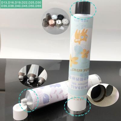 China High Quality 100Ml Recyclable And Eco-Friendly 150ml Food Grade Metal Gold Oval Wool Toothpaste Packaging Pet Stick Aluminum Tube Filled Empty Colapsible for sale