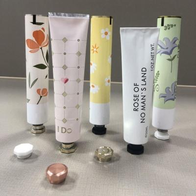 China Recyclable and Eco-Friendly Custom Factory Glossy Print For Soft Squeeze Aluminum Cosmetic Packaging Skin Care Tubes 30Ml Empty Aluminum Tube 25Mm for sale