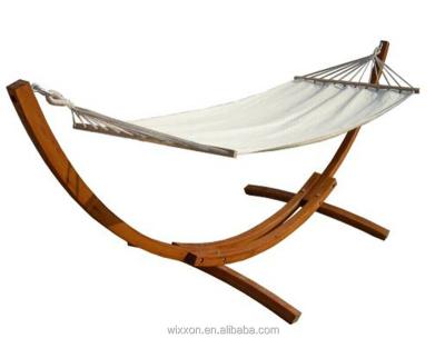 China Outdoor Design Swing Furniture KD Stand Garden Solid Wood Hammock for sale