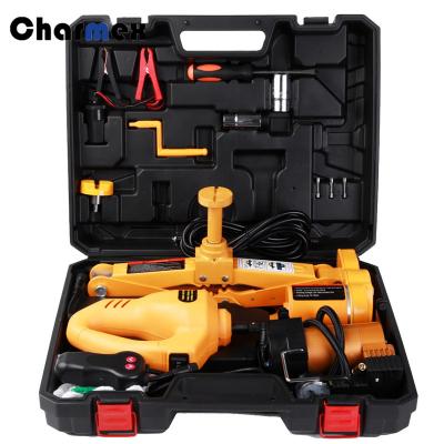 China Vehicle Tools Charmex Car Emergency Tool 3 in 1 Car Repair Kit Electric Car Jacks Wrench Inflator for sale