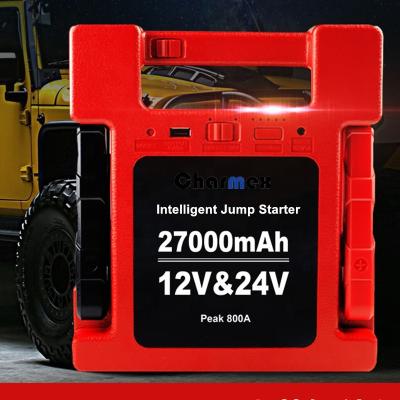 China New Customized Smart Durable 12V 24V Jump Starter Power Bank Charger 27000mAh Car Truck Booster Battery Pack for sale