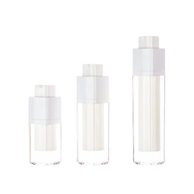 China Wholesale Cosmetic By Manufacturer 15ml30ml50ml High Quality Double Layer White PP Cosmetics Bottles for sale