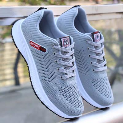 China 2022 wholesale comfortable rubber and breathable woven men's shoes flying shape casual wear-resistant running shoes for sale