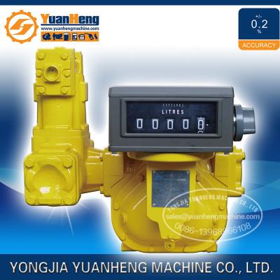 China Cast Aluminum Positive Displacement Flow Meter (Rotary Vane Flow Meter) With +/- 0.2% High Accuracy Mechanical Displays for sale