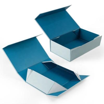 China Eco Recyclable Recycled Luxury Cardboard Paper Box Foldable Shoes Clothes Watch Magnetic Folding Cosmetic Flat Jewelry Gift Storage Box for sale