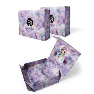 China Firstsail Recyclable Custom Printed Cardboard Paper Tissue Magnetic Folding Perfume Gift Packaging Box Luxury Cosmetic With Shopping Bag for sale